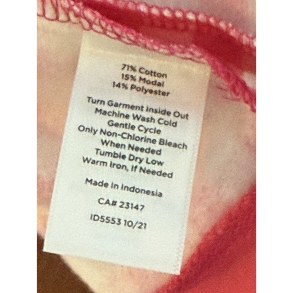Talbots Womens Sweater XL Petite Pink White Gingham Knit Crew Neck Long Sleeve - Picture 6 of 8